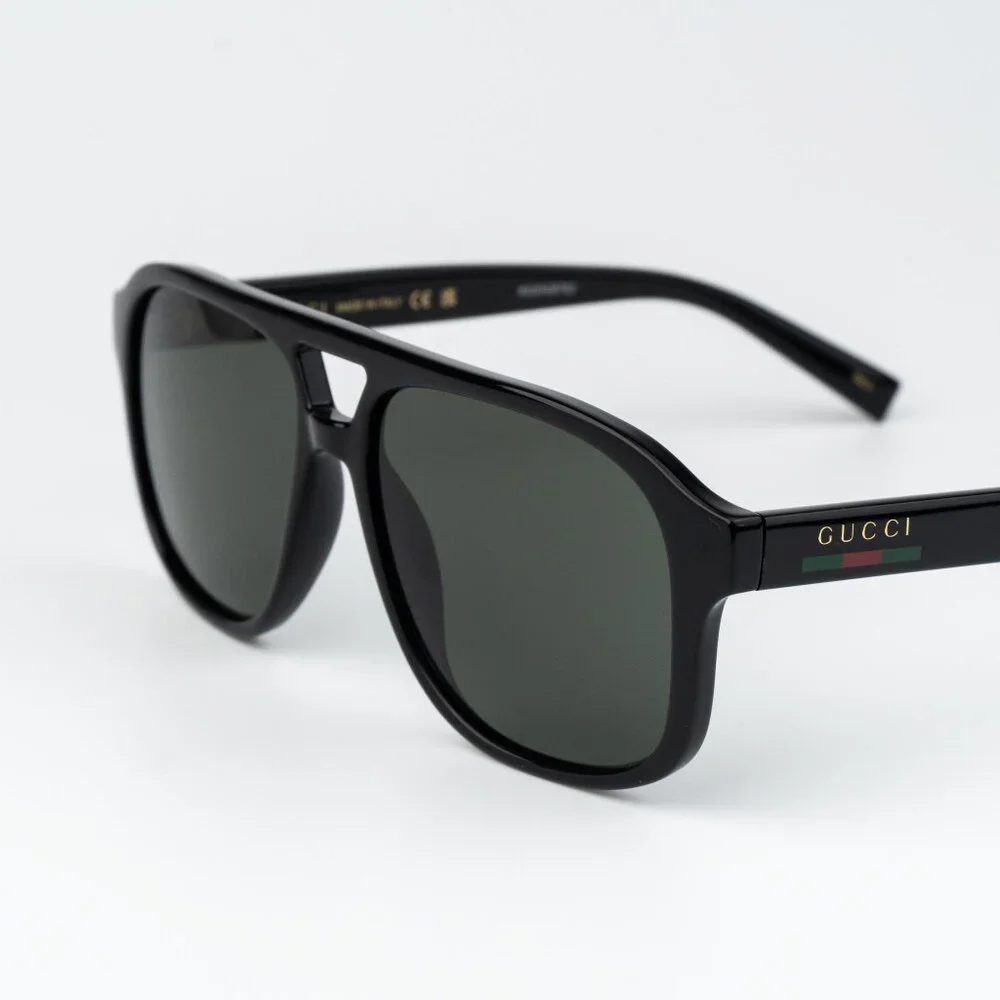 Gucci Men Sunglasses Black Pilot GG1856S 001 NEW AUTHENTIC